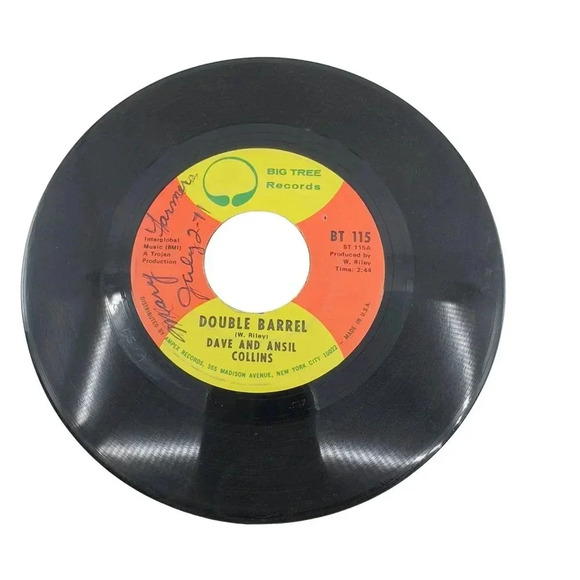 Dave And Ansil Collins Double Barrel (Instrumental) Vinyl Record Album - Picture 1 of 5